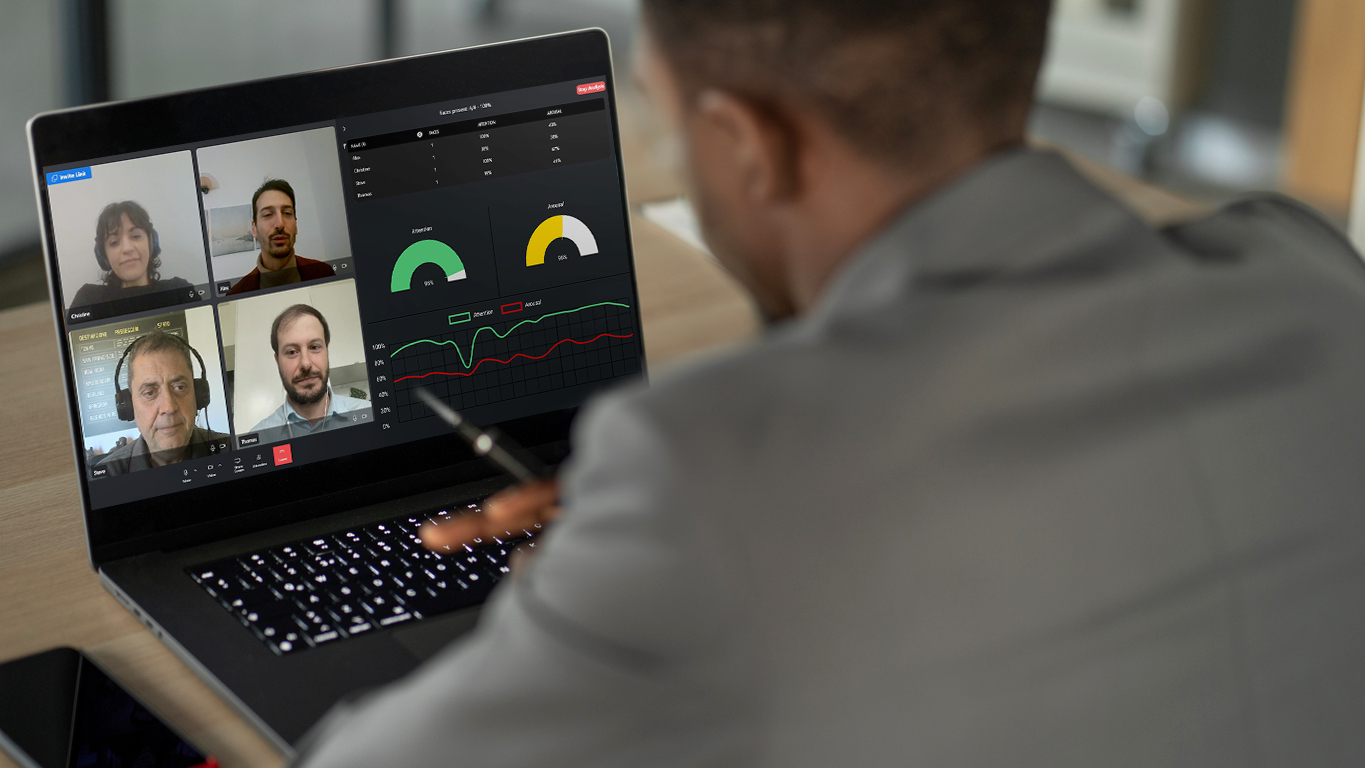 video conference with facial emotion recognition