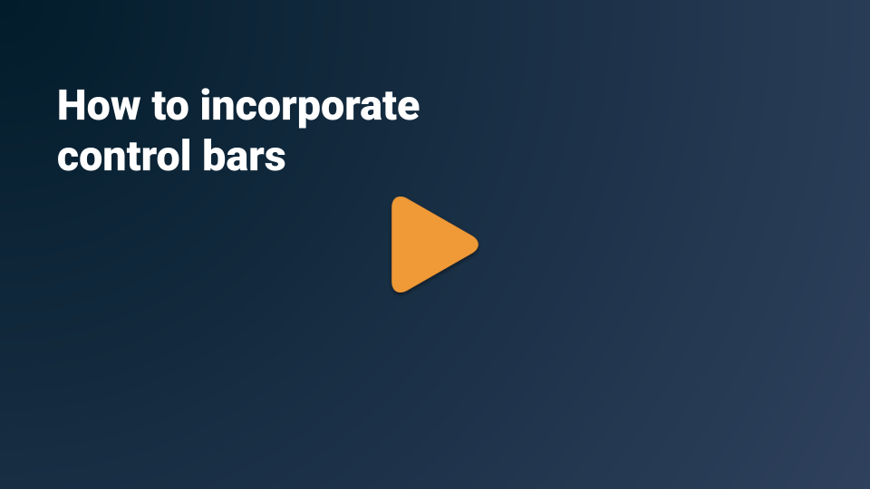 How to incorporate control bars in MorphCast Studio projects